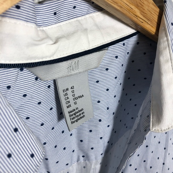 H&M Long Sleeve Button-Down Shirt SZ 12 - Picture 7 of 8